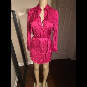 Ralph Lauren thick satin shirt dress